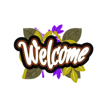 a welcome sign with leaves and the word welcome