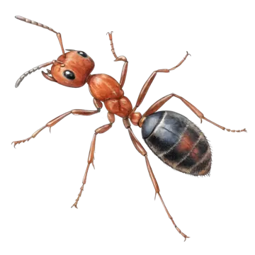 An illustration of a large ant beetle