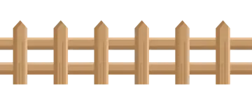 a wooden fence on a white background