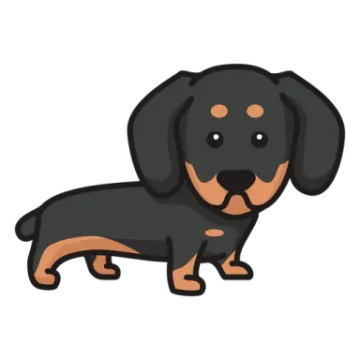 a black and tan dog with brown eyes