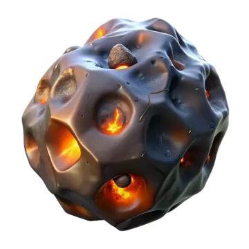 an image of a sphere with fire in it