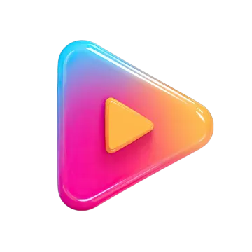the play button icon on a white background