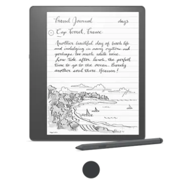 a tablet with a drawing on the screen