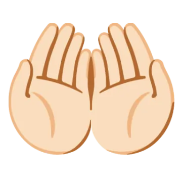 a pair of hands with their palms open