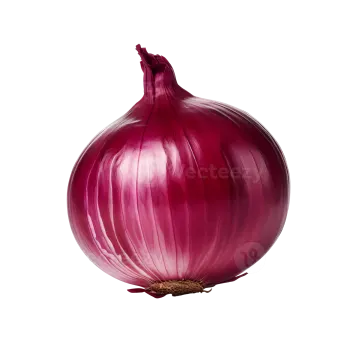 a red onion on a white background