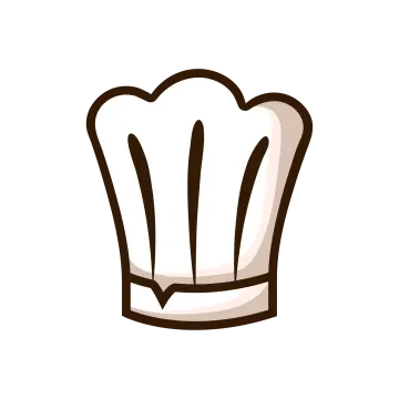 a chef hat on a white background