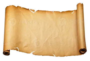a piece of parchment paper on a white background
