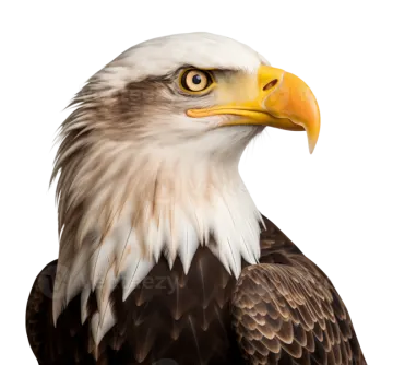 a bald eagle looking at the camera