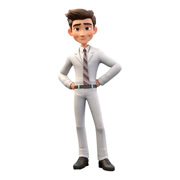 a man in a suit and tie standing with his hands on his hips