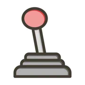 a red button on a white background