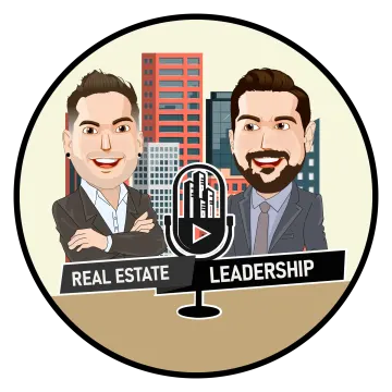 two men in front of a microphone with the words real leadership