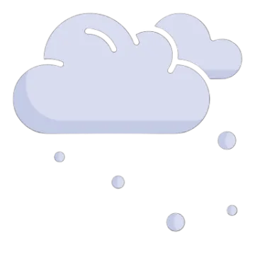 a cloud with snow on it
