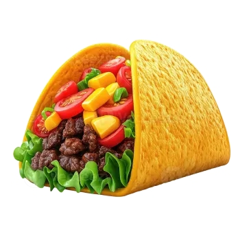 a tacoa filled with meat and vegetables