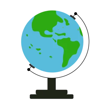 a globe on a white background
