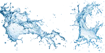 water splashes on a white background
