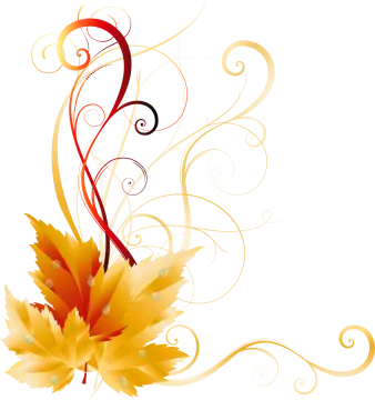 an autumn background with leaves and swirls