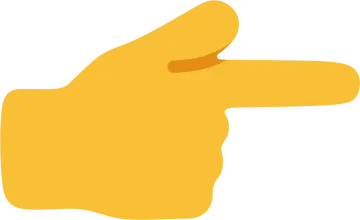 a yellow hand pointing at the viewer