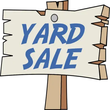 a yard sale sign