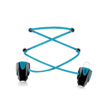 a pair of headphones on a white background