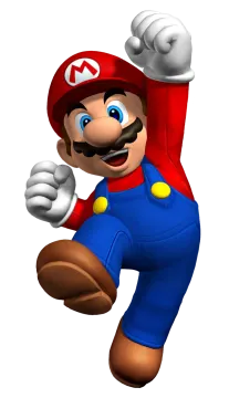 an image of a super mario in the air