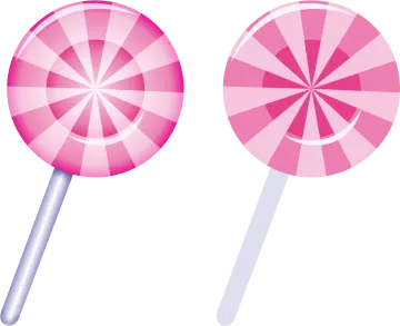 two pink loos on a white background