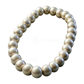 a pearl bracelet on a white background