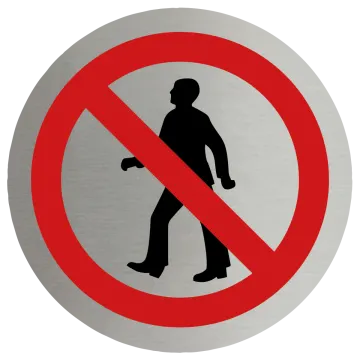 a sign with a silhouette of a man