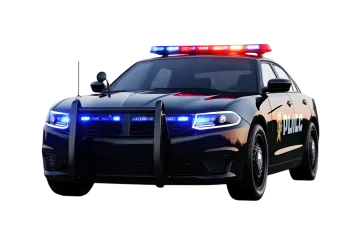 a police car on a white background