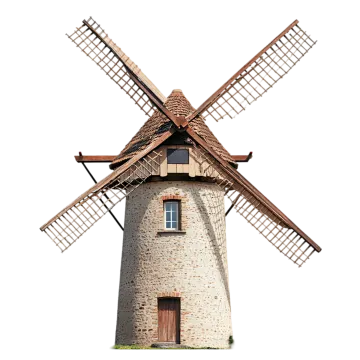 a windmill on a white background