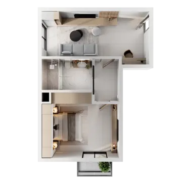 the floor plan of a two bedroom apartment