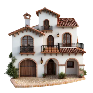 a small house with a balcony and balcony