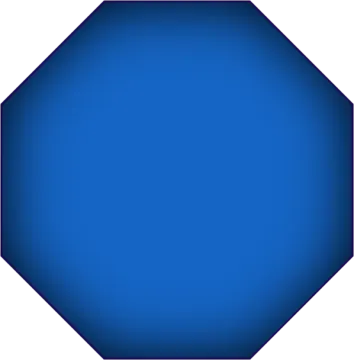 a hexagon with a blue background