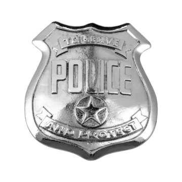 a police badge on a white background