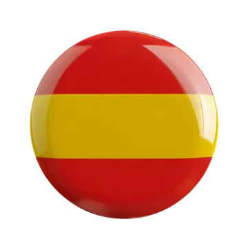 a button with the flag of spain