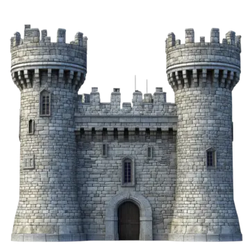 the castle is made of stone