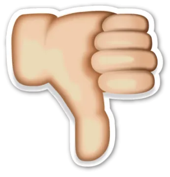 a thumbs up sticker on a white background