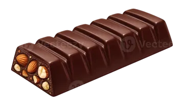 a chocolate bar with nuts on top