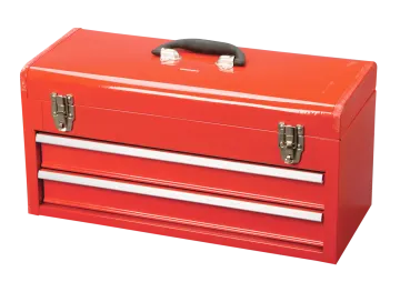 a red tool box on a white background