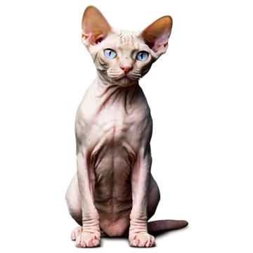 a cat with blue eyes sitting on a white surface