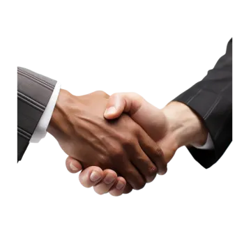 two men shaking hands