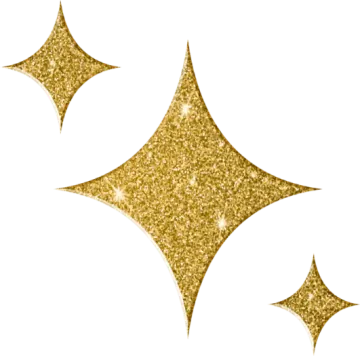 gold glitter stars clipart