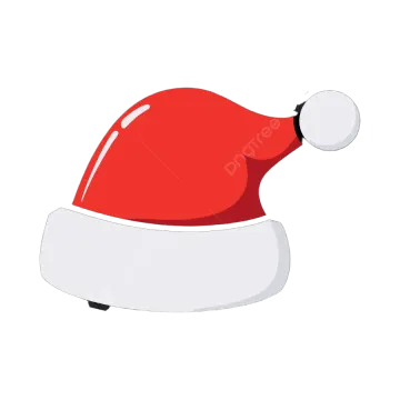 a red santa hat on white background