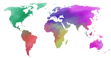 watercolor world map png