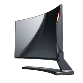 a computer monitor on a white background
