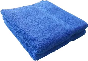 a blue towel on a white background