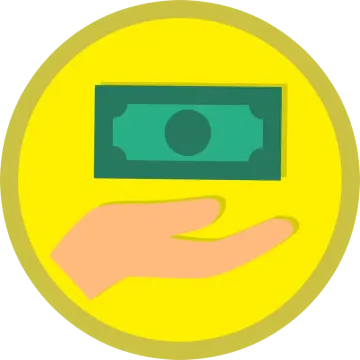 a hand holding a money bill