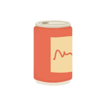 a can of soda on a white background