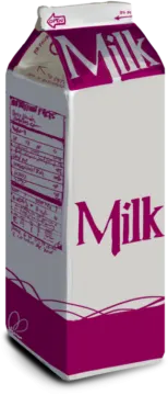 a carton of milk on a white background