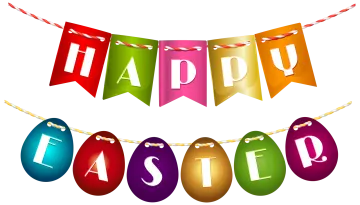 happy easter bunting banner