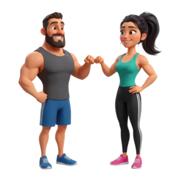 a man and woman standing next to each other people